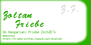 zoltan friebe business card